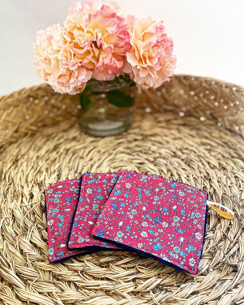 Other bath linens - GOTS liberty washable makeup remover cotton - LA FÉE L'A FAIT