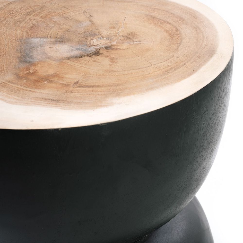 Tabourets - Le Tabouret Karbun - Noir Naturel - BAZAR BIZAR LIVING