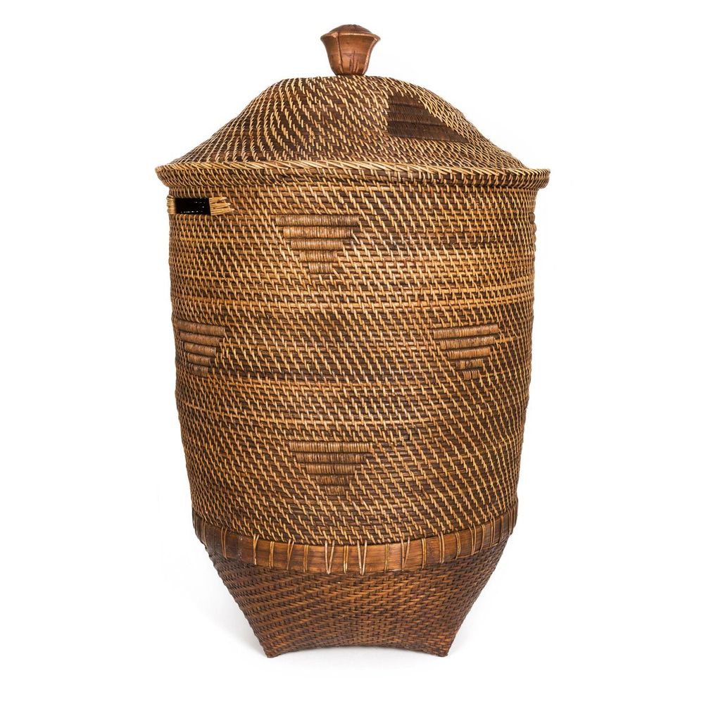 Laundry baskets - The Colonial Laundry Basket - Natural Brown - XL - BAZAR BIZAR LIVING