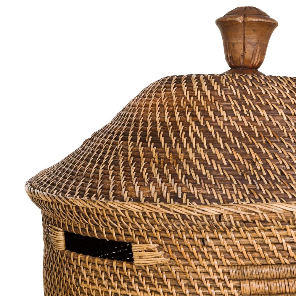 Laundry baskets - The Colonial Laundry Basket - Natural Brown - XL - BAZAR BIZAR LIVING