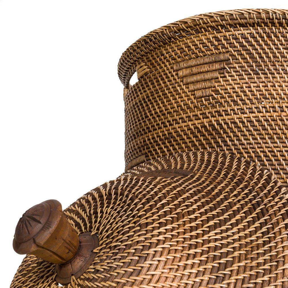Laundry baskets - The Colonial Laundry Basket - Natural Brown - XL - BAZAR BIZAR LIVING