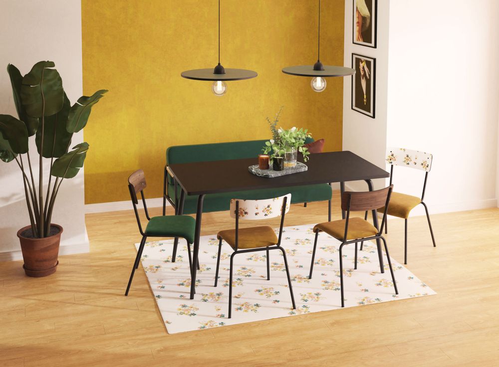Objets de décoration - Tapis vinyle Vadim motif coloré - 120x100cm / 160x200cm - LES GAMBETTES