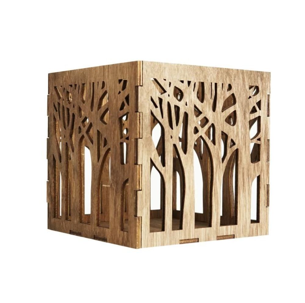 Table lamps - Natural Wood Unique Candle Holder - PROMIDESIGN