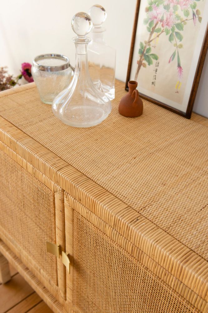 Sideboards - SAIGON rattan and cane sideboard - KOK MAISON