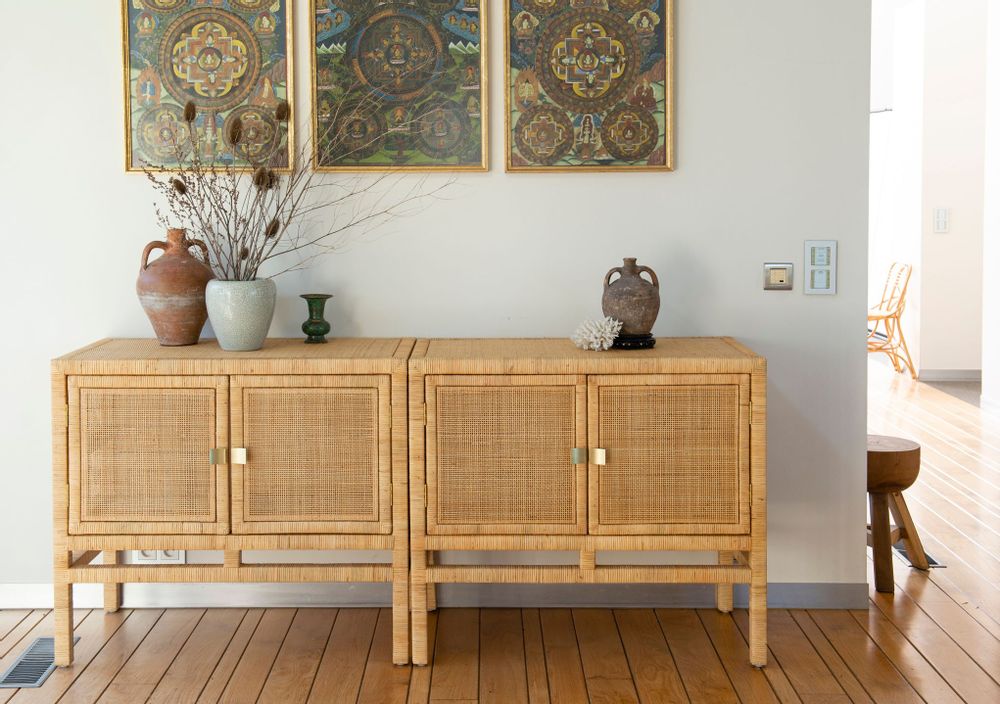 Sideboards - SAIGON rattan and cane sideboard - KOK MAISON