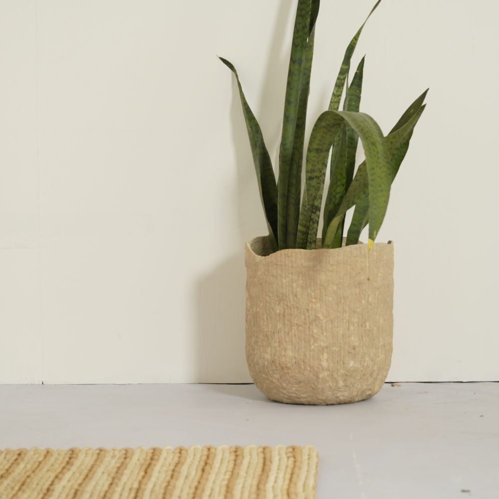 Vases - Paper Clay Bark Planter - INDIGENOUS