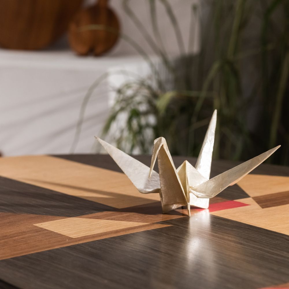 Decorative objects - STARWOOD Capiz Shell Tabletop Crane Origami - DESIGN PHILIPPINES OBJECTS
