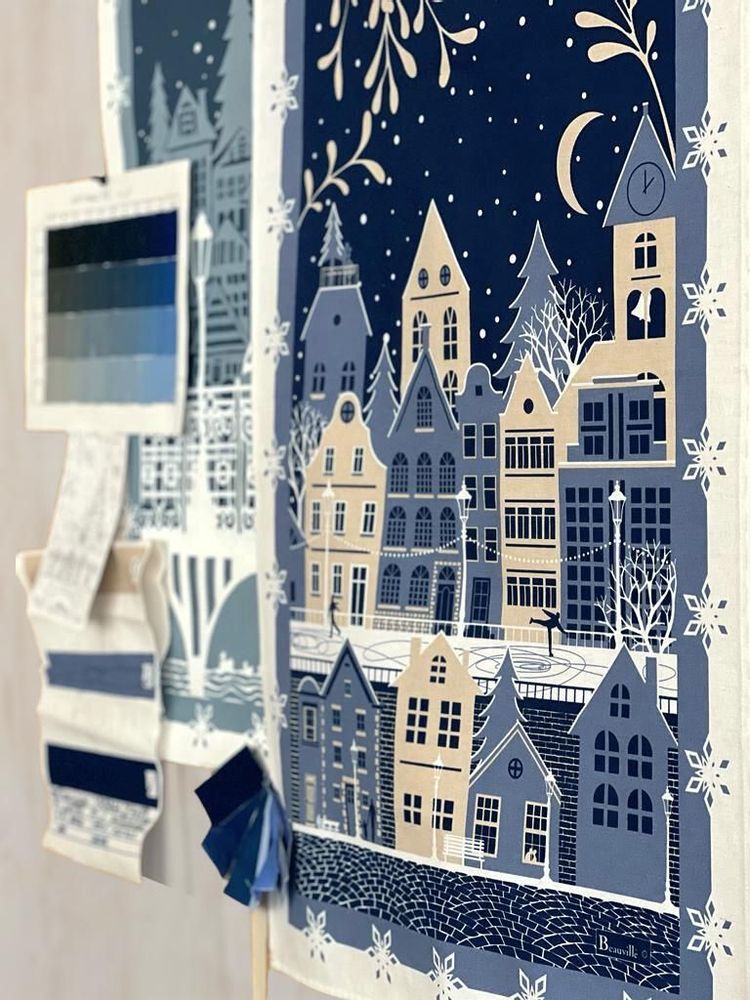 Tea towel - Les Patineurs tea towel - BEAUVILLÉ