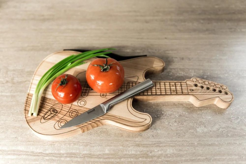 Couverts & ustensiles de cuisine - Planche à découper en bois en forme de guitare - PROMIDESIGN