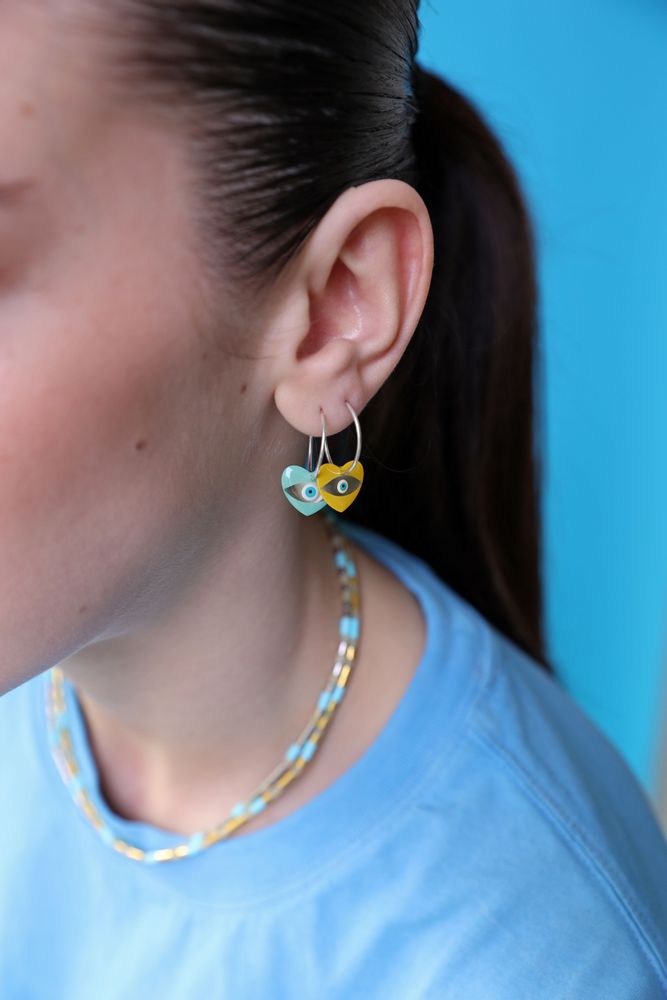 Jewelry - Heart xxsmall pendant, pin and earrings - BORD DE L'EAU