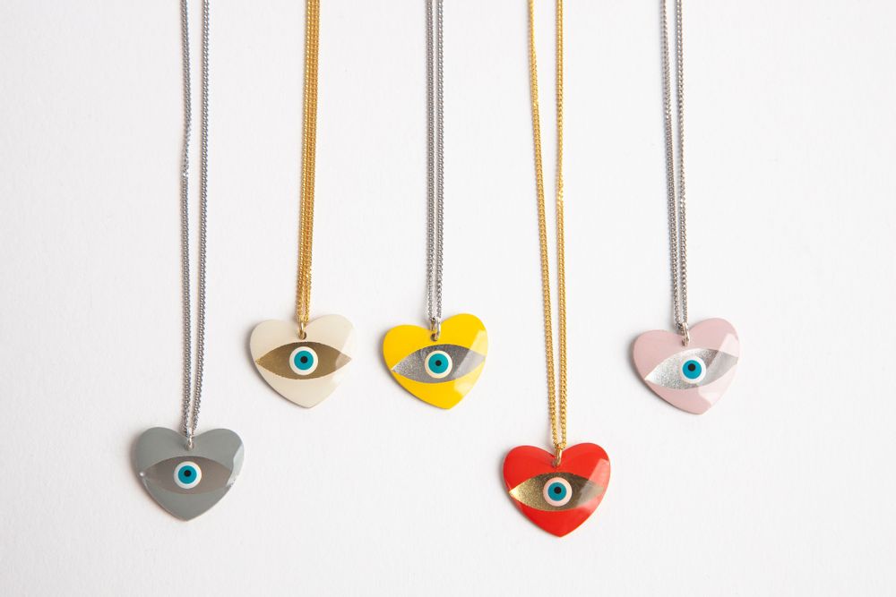 Jewelry - Heart xxsmall pendant, pin and earrings - BORD DE L'EAU