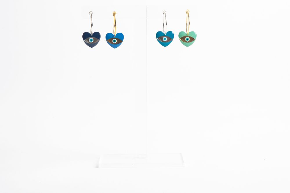 Jewelry - Heart xxsmall pendant, pin and earrings - BORD DE L'EAU