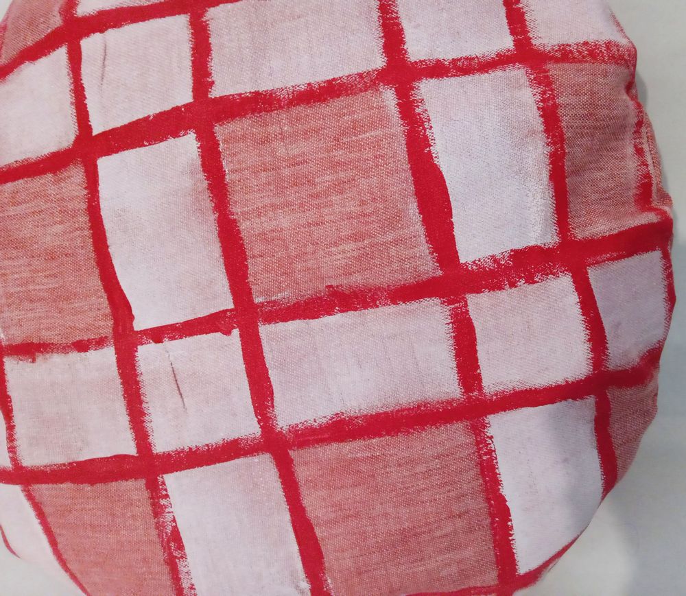 Coussins textile - Coussin rond rose "COEUR ENFLAMME" - BACIO DEL MARINAIO