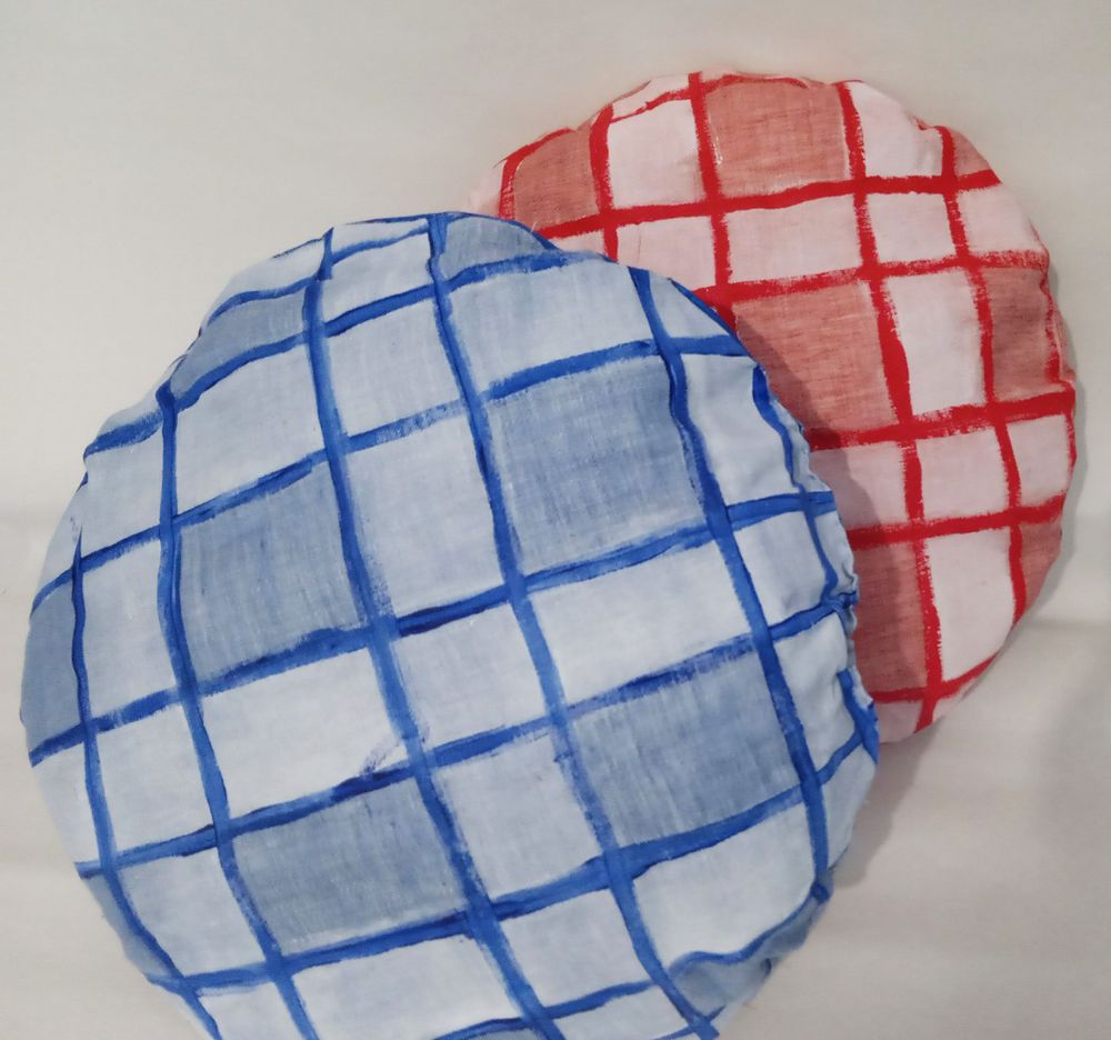 Coussins textile - Coussin rond rose "COEUR ENFLAMME" - BACIO DEL MARINAIO