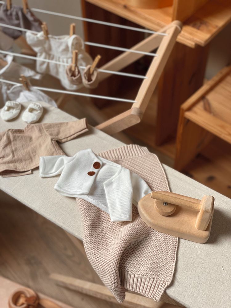 Toys - 700159 - WOODEN IRONING BOARD AND IRON 62 CM - EGMONT TOYS