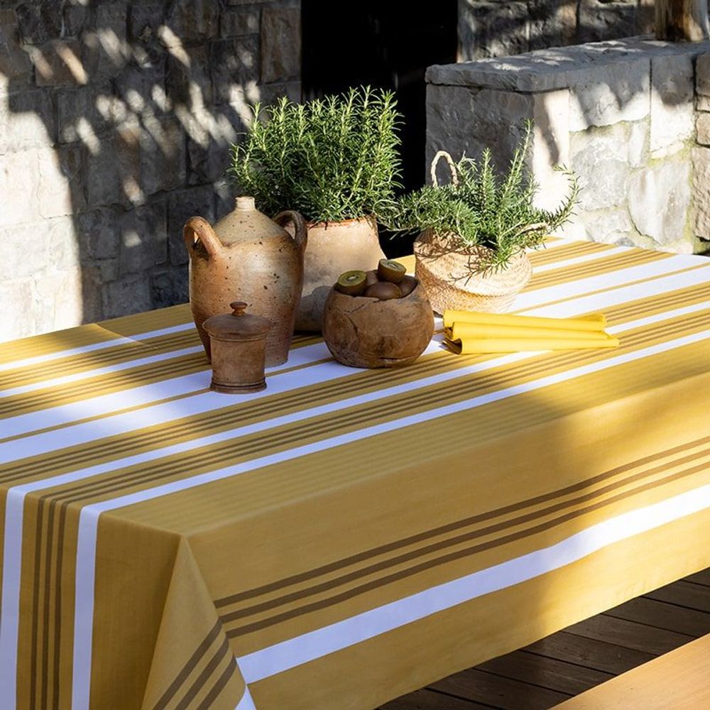 Linge de table textile - Nappe Enduite Elizondo Epice - LA MAISON JEAN-VIER