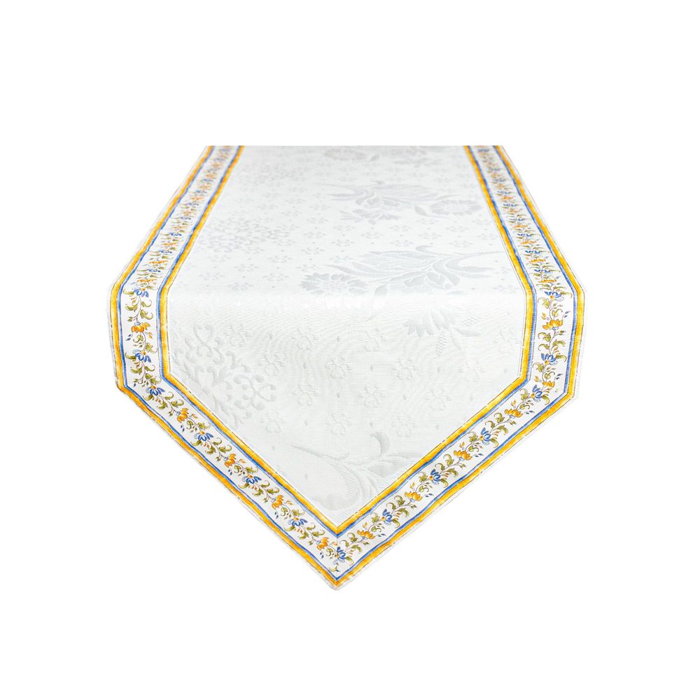 Table linen - Table runner - Jacquard Delft Moustiers - TISSUS TOSELLI