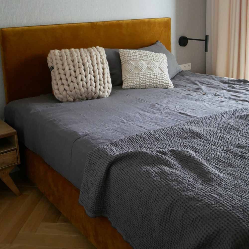 Bed linens - Linen waffle blanket - PANAPUFA