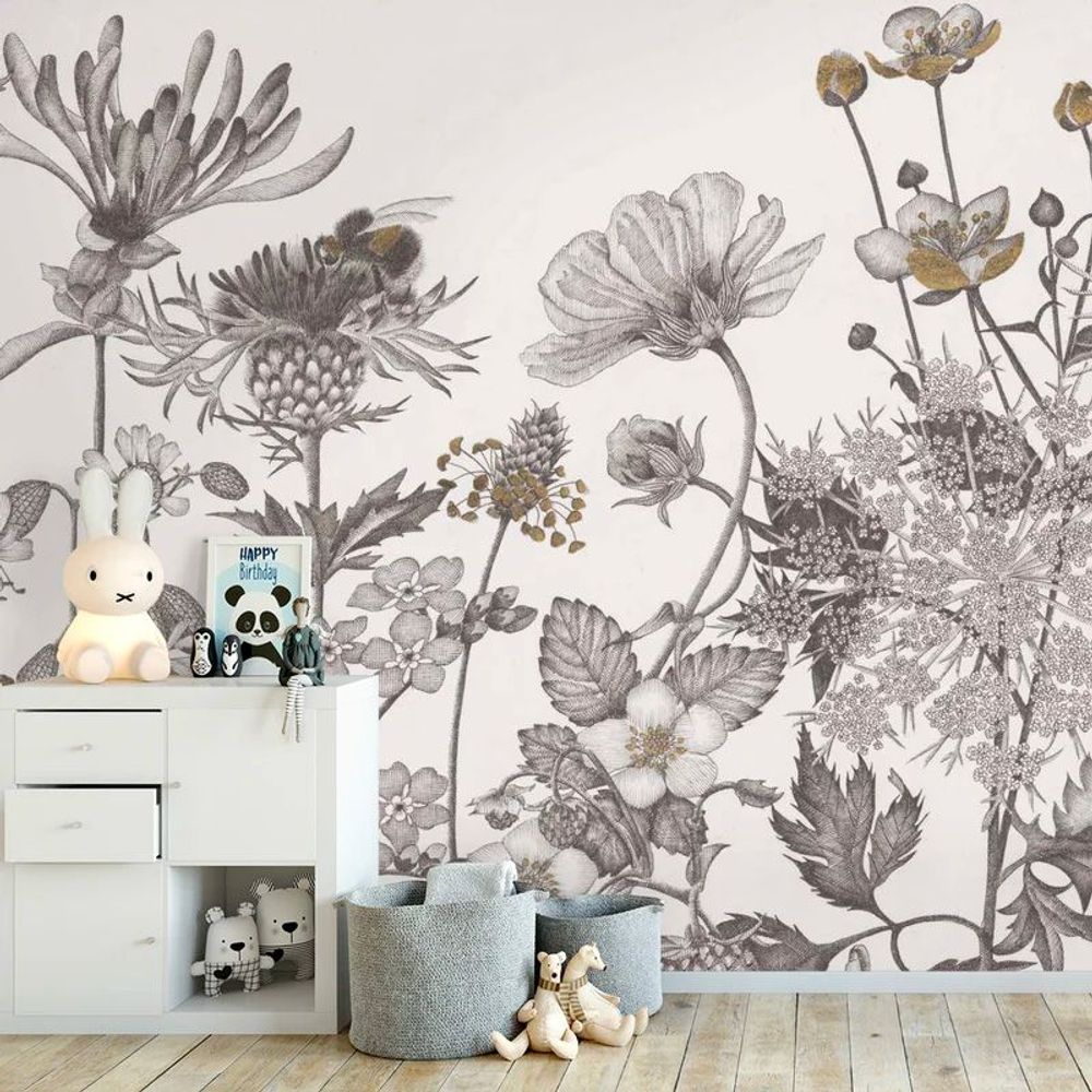 Wallpaper - Fleurs des Champs Panel - ETOFFE.COM