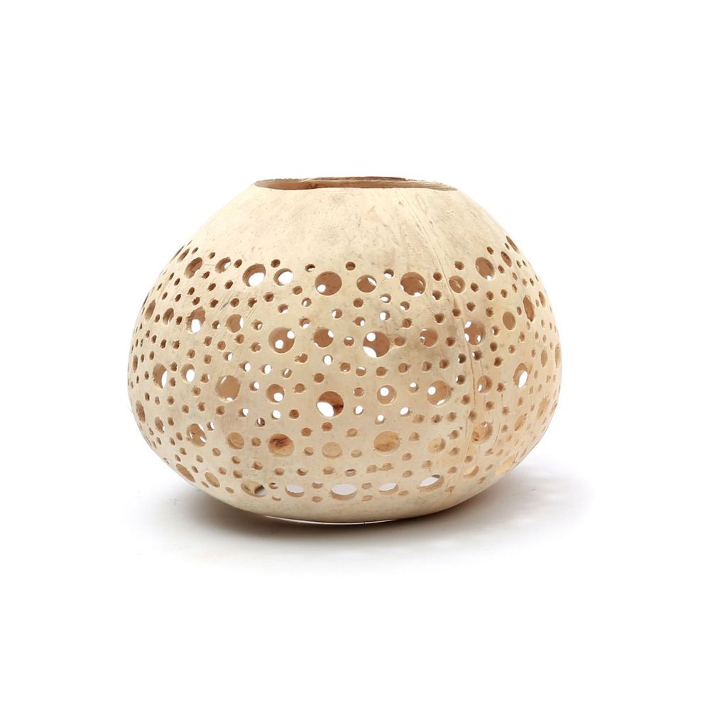 Candlesticks and candle holders - The Coconut Dot - Natural - BAZAR BIZAR LIVING