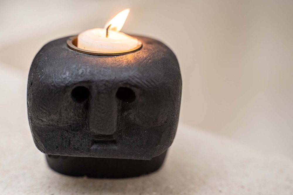 Candlesticks and candle holders - The Sumba Stone #27 Candle Holder - BAZAR BIZAR LIVING