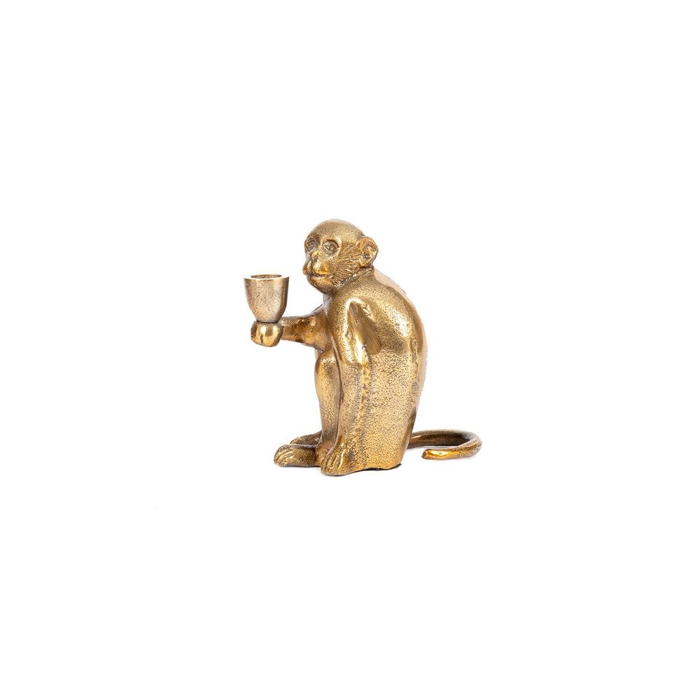 Candlesticks and candle holders - The Monkey Candle Holder #1 - Brass - BAZAR BIZAR LIVING