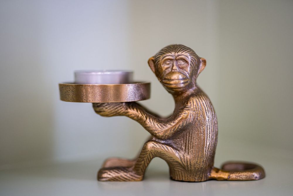 Bougeoirs et photophores  - Le Bougeoir Monkey #2 - Laiton - BAZAR BIZAR LIVING