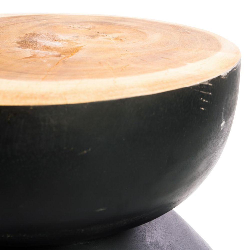 Stools - The Kulun Stool - Black Natural - BAZAR BIZAR LIVING