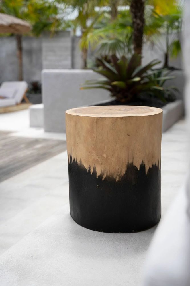 Tabourets - Le Tabouret Morocho - Noir Naturel - BAZAR BIZAR LIVING