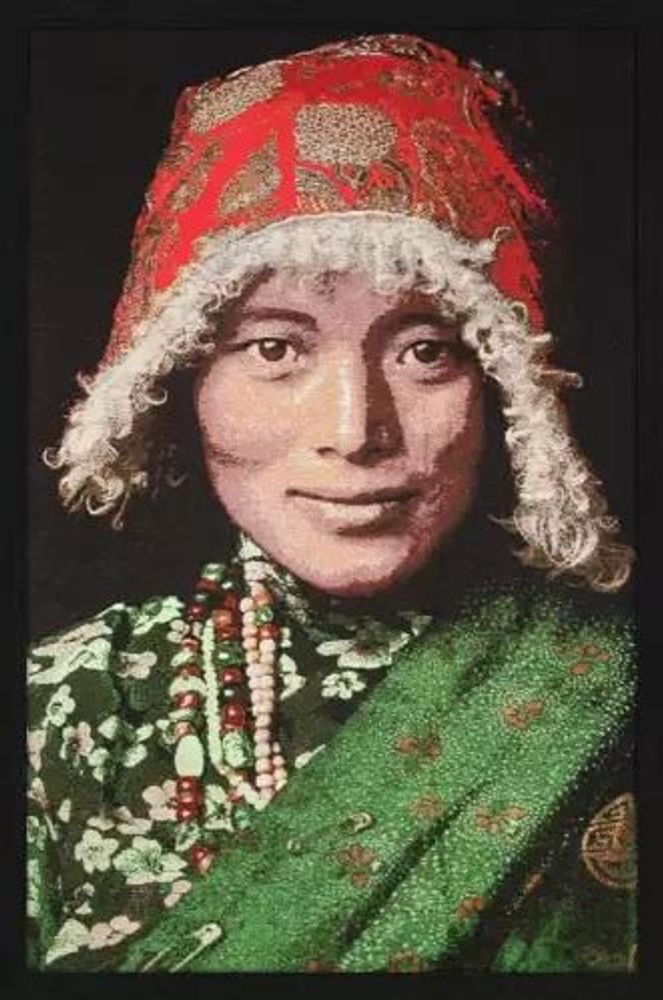 Autres décorations murales - Tibetan Woman and Girl - Gobelin - MONDILAB