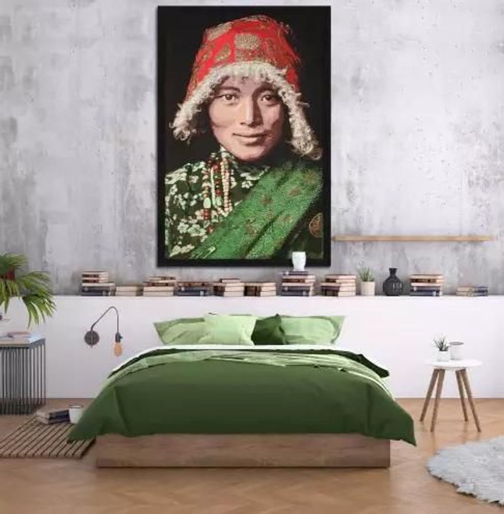 Autres décorations murales - Tibetan Woman and Girl - Gobelin - MONDILAB