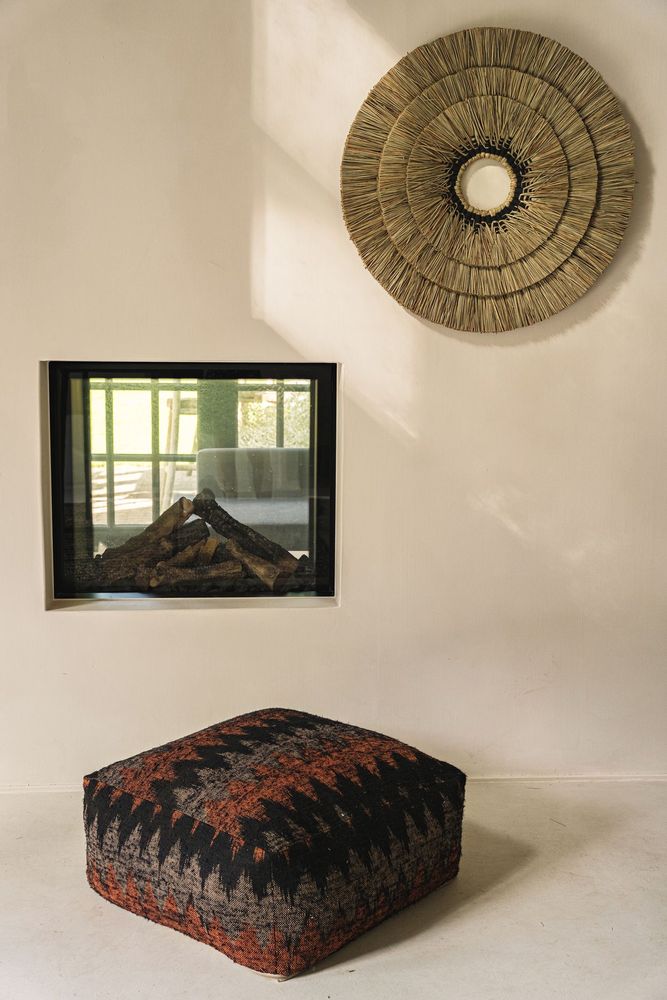 Ottomans - The Oh My Gee Pouffe - Black Orange - BAZAR BIZAR LIVING