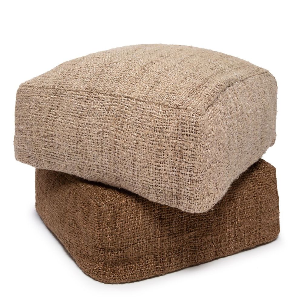 Ottomans - The Oh My Gee Pouffe - Brown - BAZAR BIZAR LIVING
