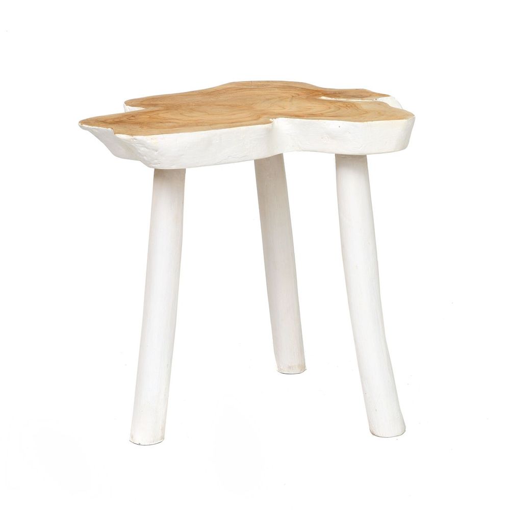 Tables basses - La Table D'appoint Organic - Blanc Naturel - BAZAR BIZAR LIVING