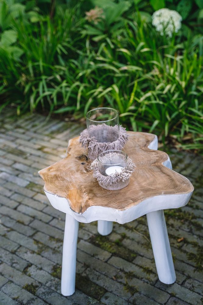 Tables basses - La Table D'appoint Organic - Blanc Naturel - BAZAR BIZAR LIVING