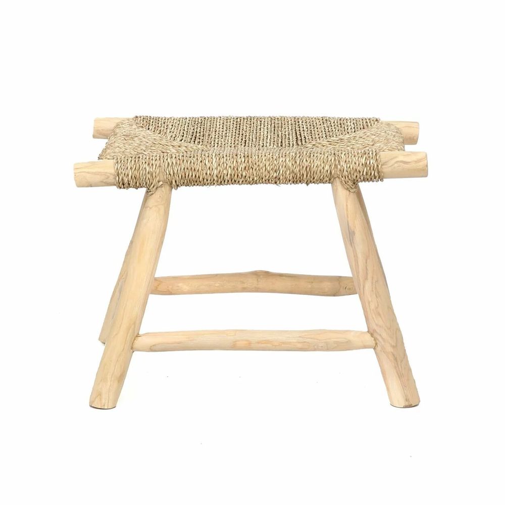 Benches - The Porto Seagrass Stool - Natural - M - BAZAR BIZAR LIVING