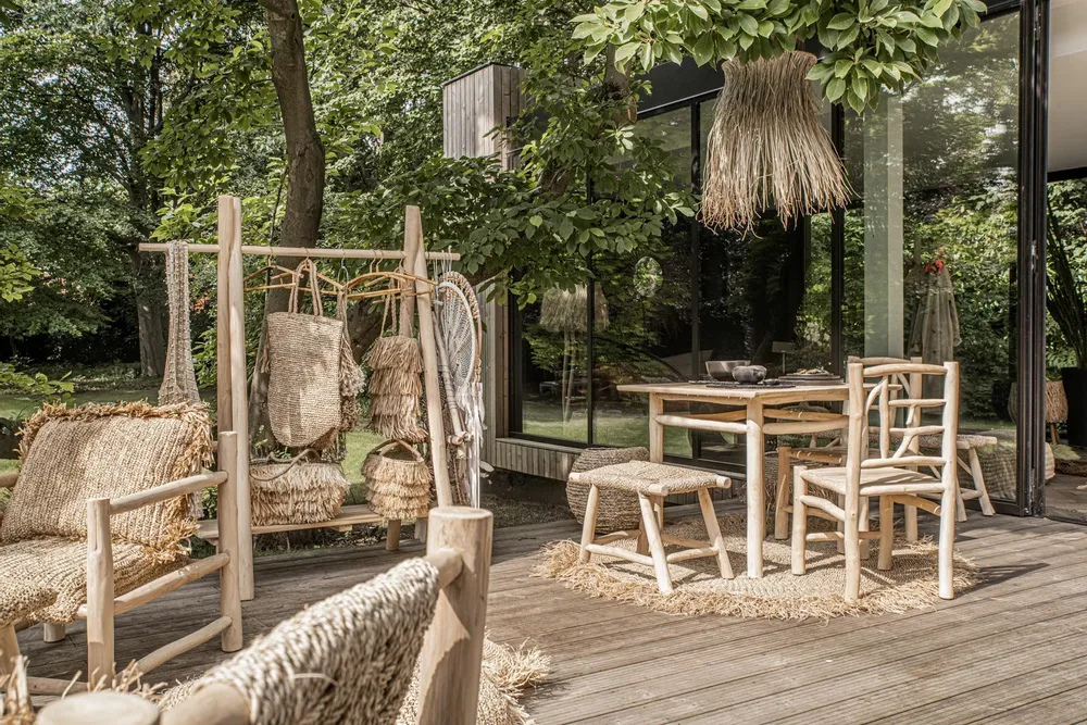 Bancs - Le Tabouret Porto Seagrass- Naturel - M - BAZAR BIZAR LIVING