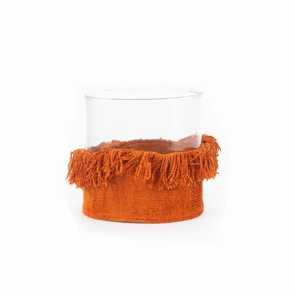 Candlesticks and candle holders - The Oh My Gee Candle Holder - Rust Velvet - XL - BAZAR BIZAR LIVING