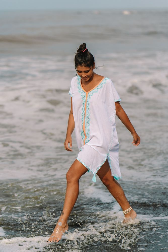 Apparel - Bali short kaftan / bikini cover-up dress - MON ANGE LOUISE