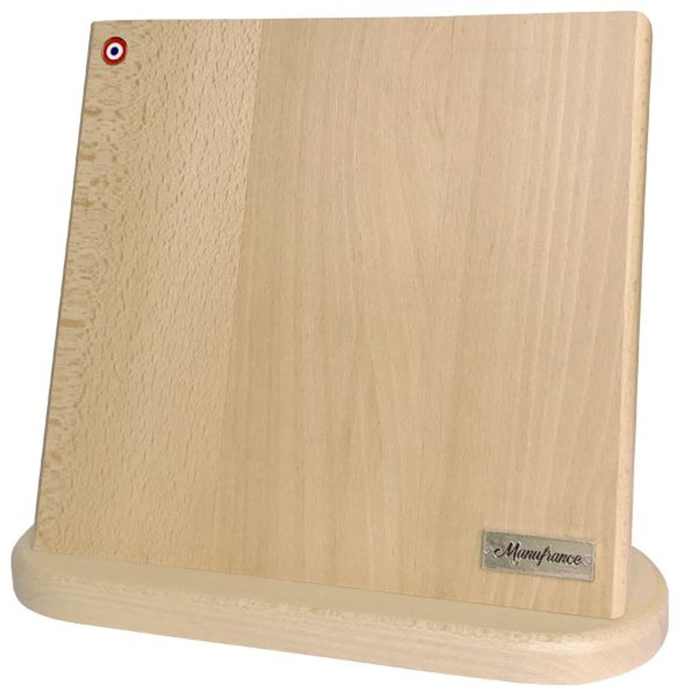 Kitchen utensils - Handmade magnetic varnished beech knife holder made in France - MANUFRANCE