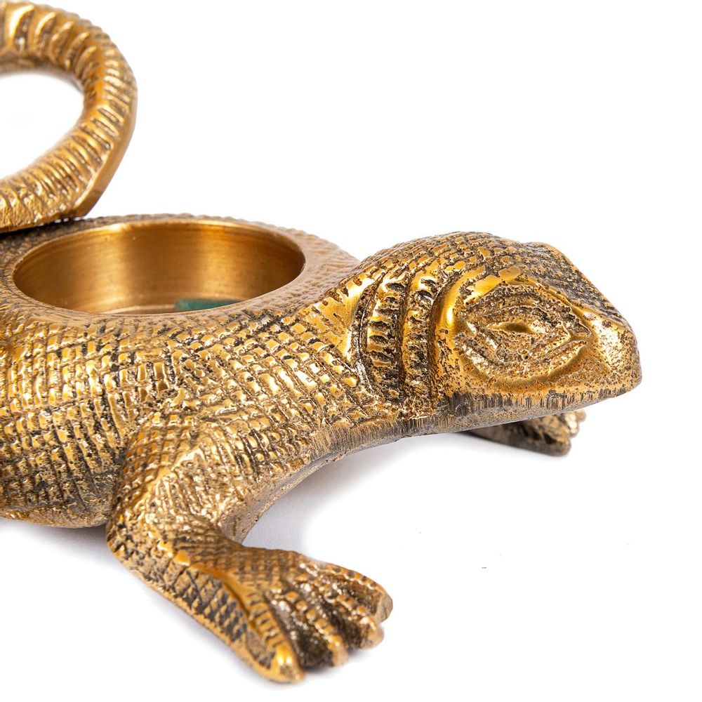 Candlesticks and candle holders - The Lizard - Brass - BAZAR BIZAR LIVING