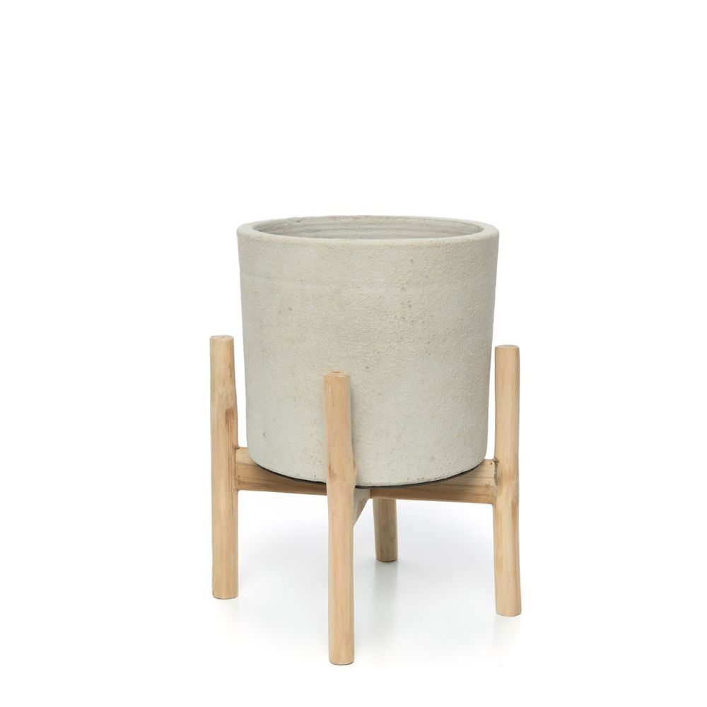 Vases - The Chalk Low - Concrete Natural - S - BAZAR BIZAR LIVING