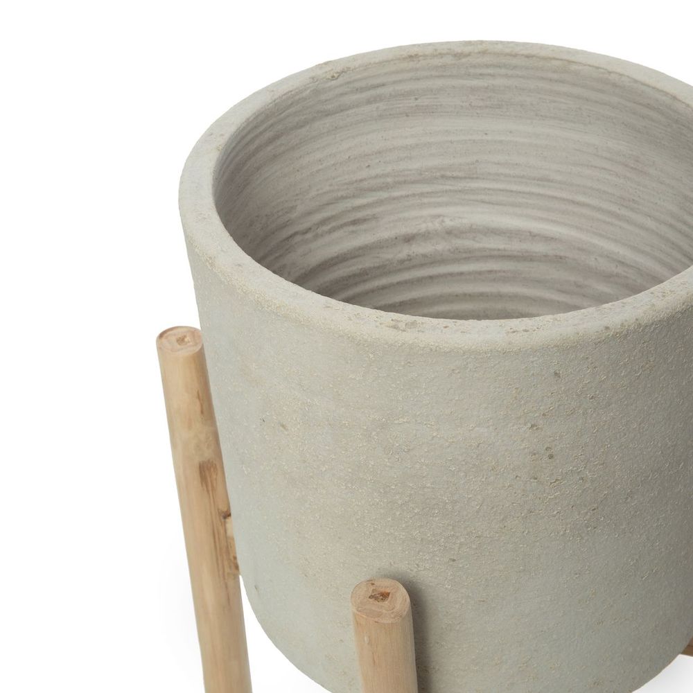 Vases - The Chalk Low - Concrete Natural - S - BAZAR BIZAR LIVING