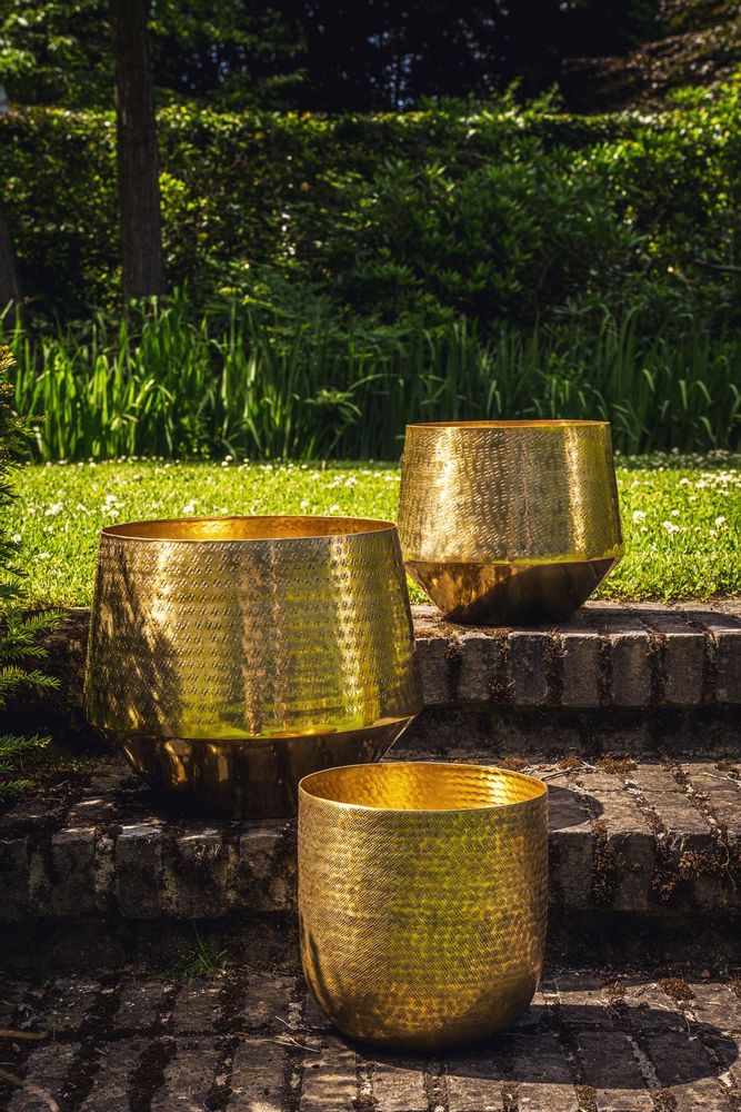 Vases - The Hammered Planter - Brass - XL - BAZAR BIZAR LIVING