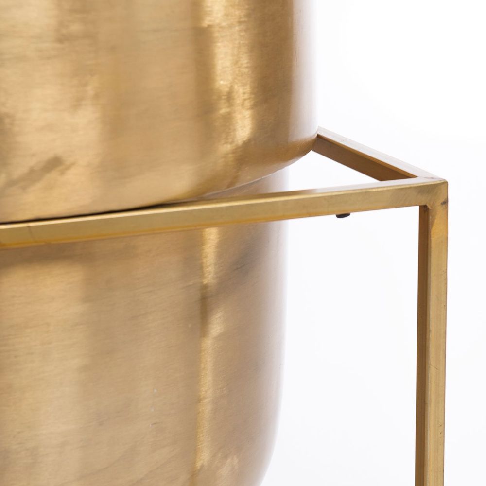 Vases - The Square Box Brass Planter - Brass - XL - BAZAR BIZAR LIVING