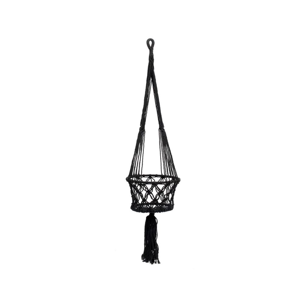 Vases - Le Porte-Plante Macramé - Noir - M - BAZAR BIZAR LIVING