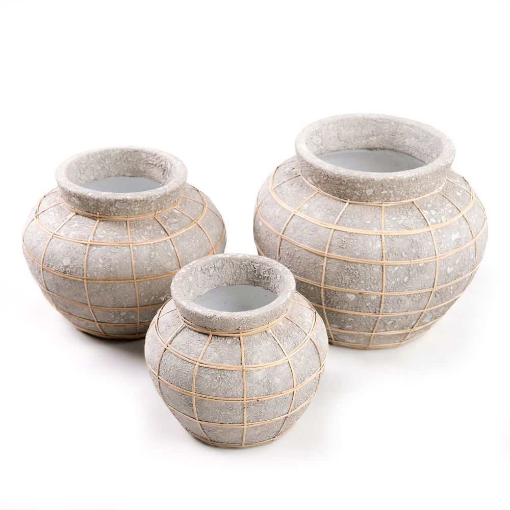Vases - The Belly Vase - Concrete Natural - L - BAZAR BIZAR LIVING