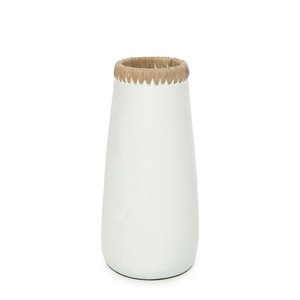 Vases - The Sneaky Vase - White Natural - L - BAZAR BIZAR LIVING