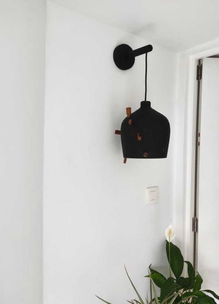 Hanging lights - Wooden pendant light with plug in - WOODENDREAMS