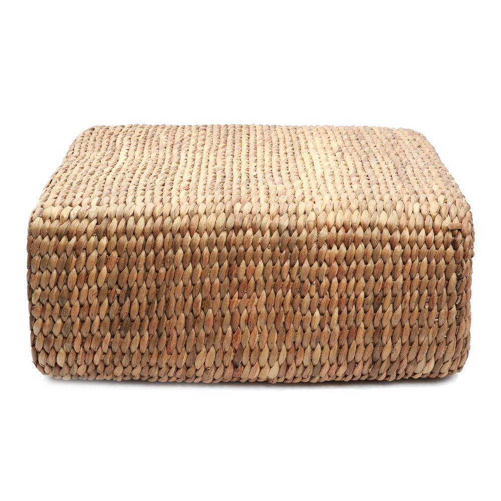Ottomans - The Hyacinth Pouffe Square - Natural - 60 - BAZAR BIZAR LIVING